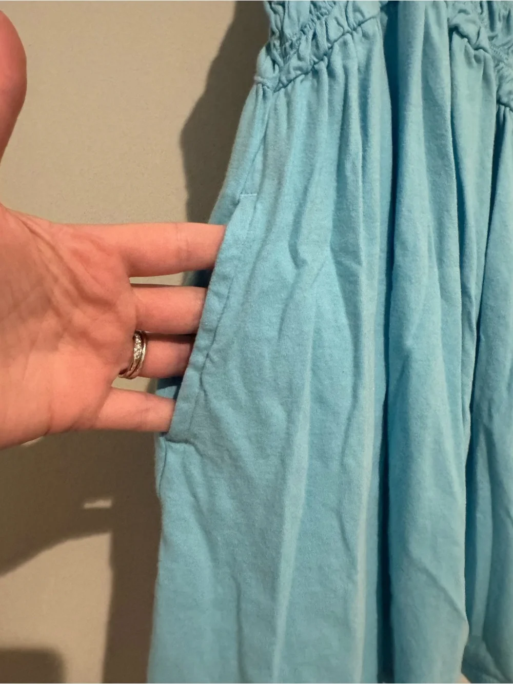 Girls size 6/7-Old Navy Light Blue Girls Sundress with Shirred Top
